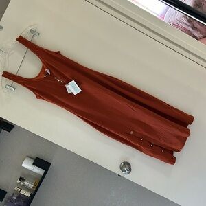 NWT Fitted Orange Tank Dress w/Jersey mesh lining from ByeEgreis